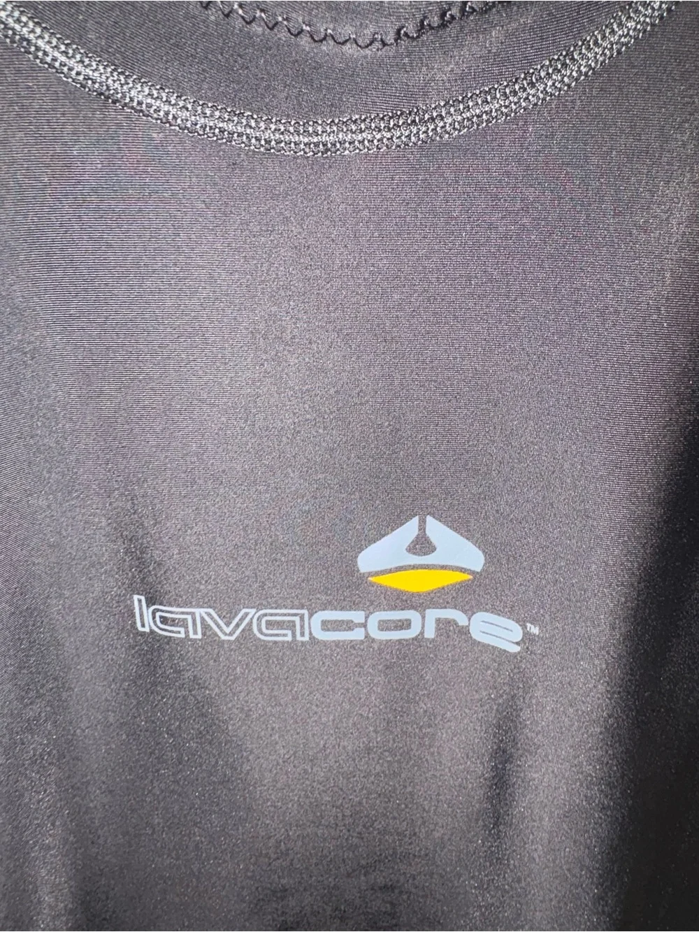 Lavacore | Men's Black Short-Sleeve Rash Guard Size M. Lined for warmth.